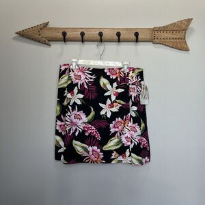 White Stag | Vintage 90s Y2K Stretch Tie Skort Skirt Wrap Sz 14 Hawaiian Floral